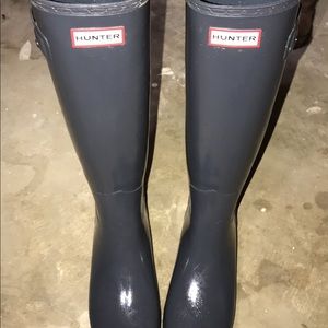 Hunter rain boots. Size 8